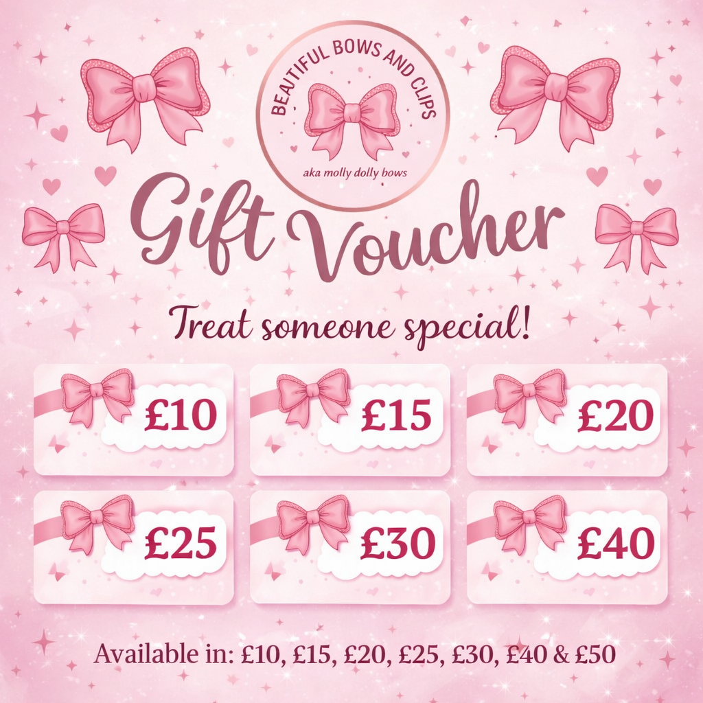 Beautiful bows gift voucher (digital or will arrive with order)