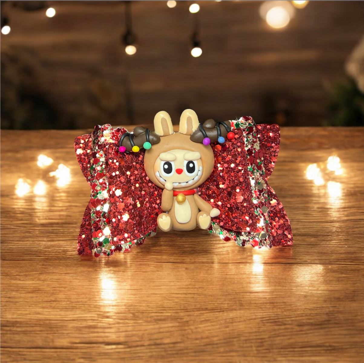 Reindeer labubu hair bow