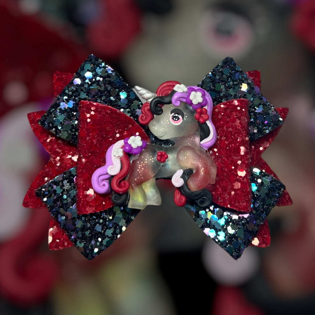 Unicorn Halloween hair bow