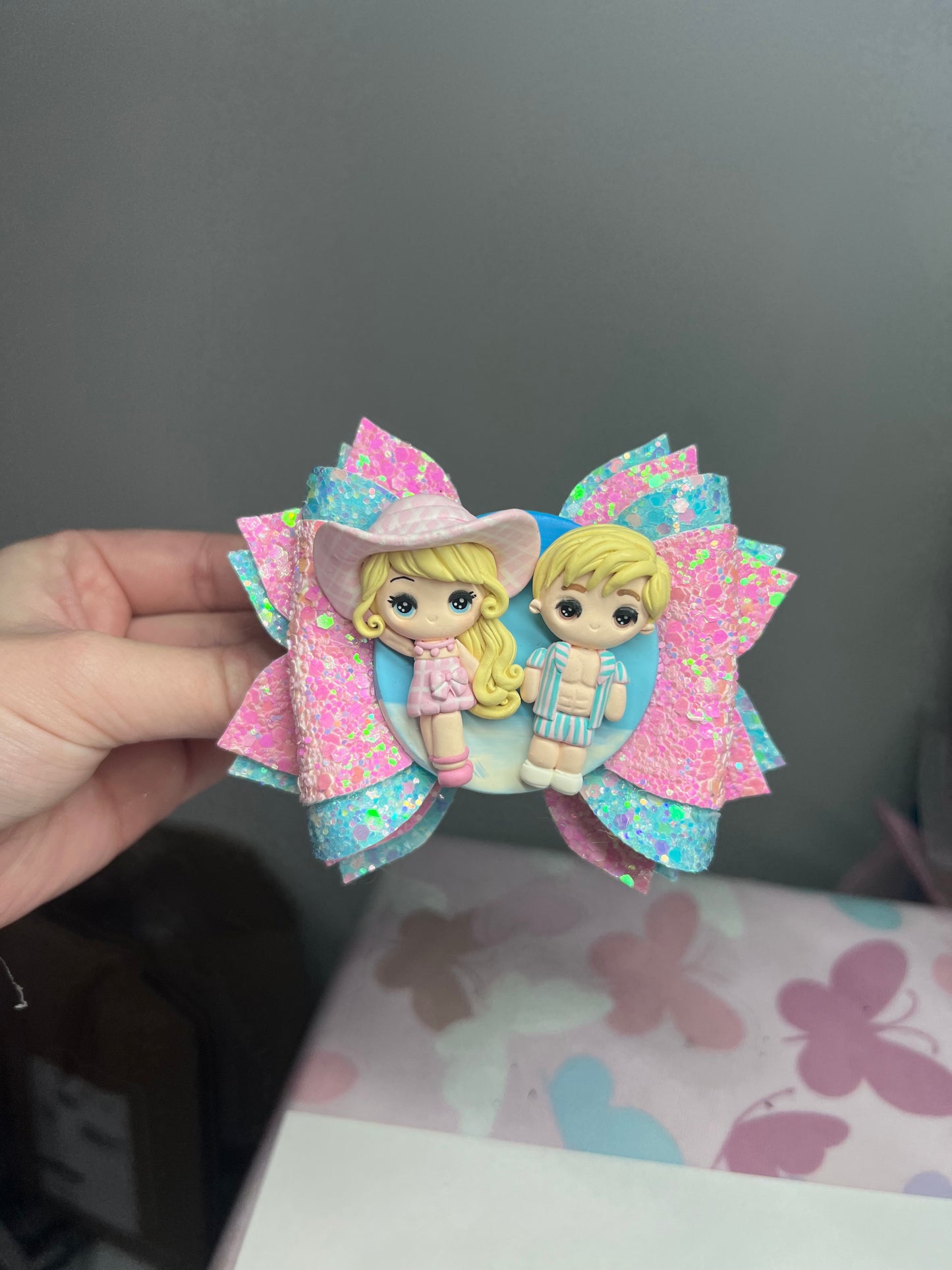 Babe and Ken beach hair bow