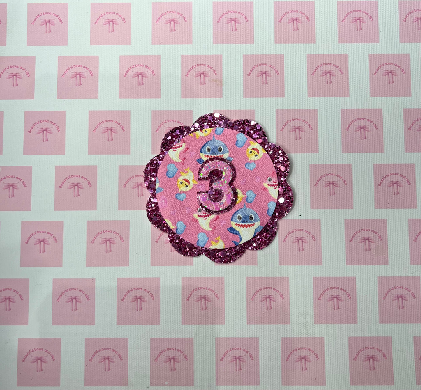 Shark birthday badge