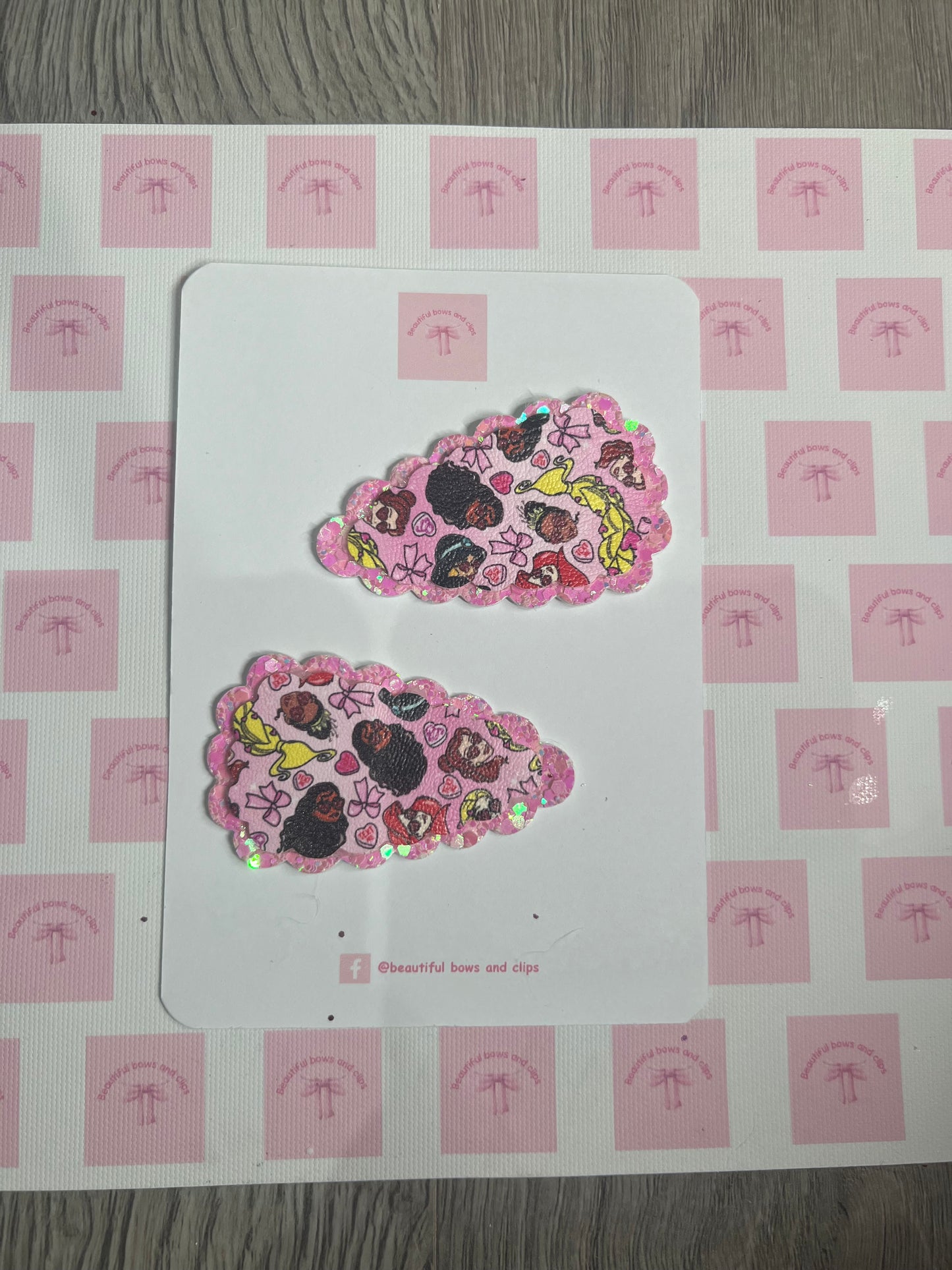 Princess valentines clip set