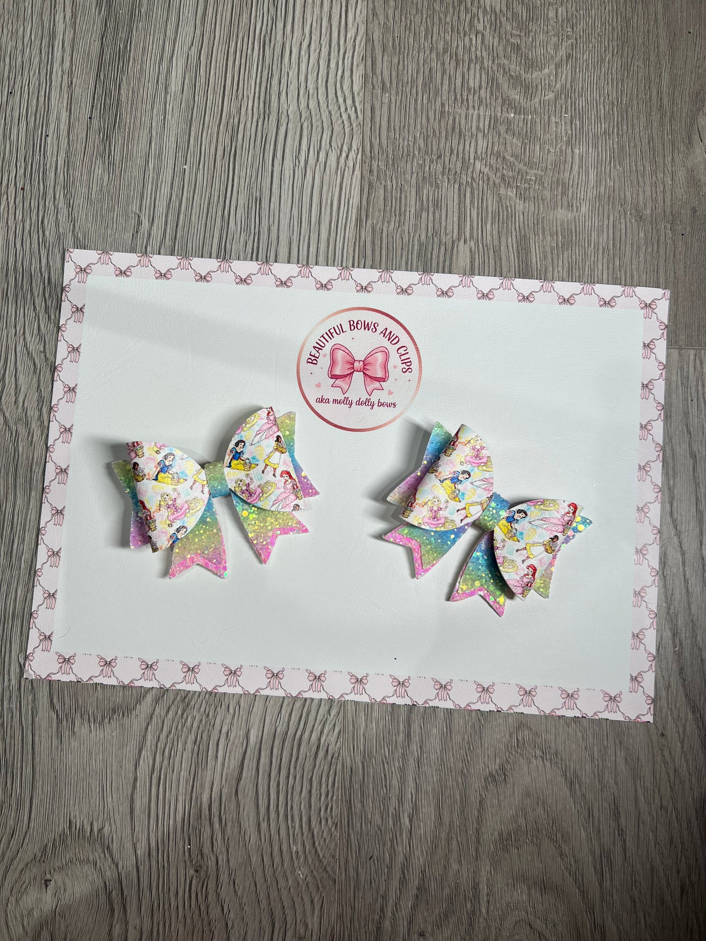 Princess Easter hair bow set