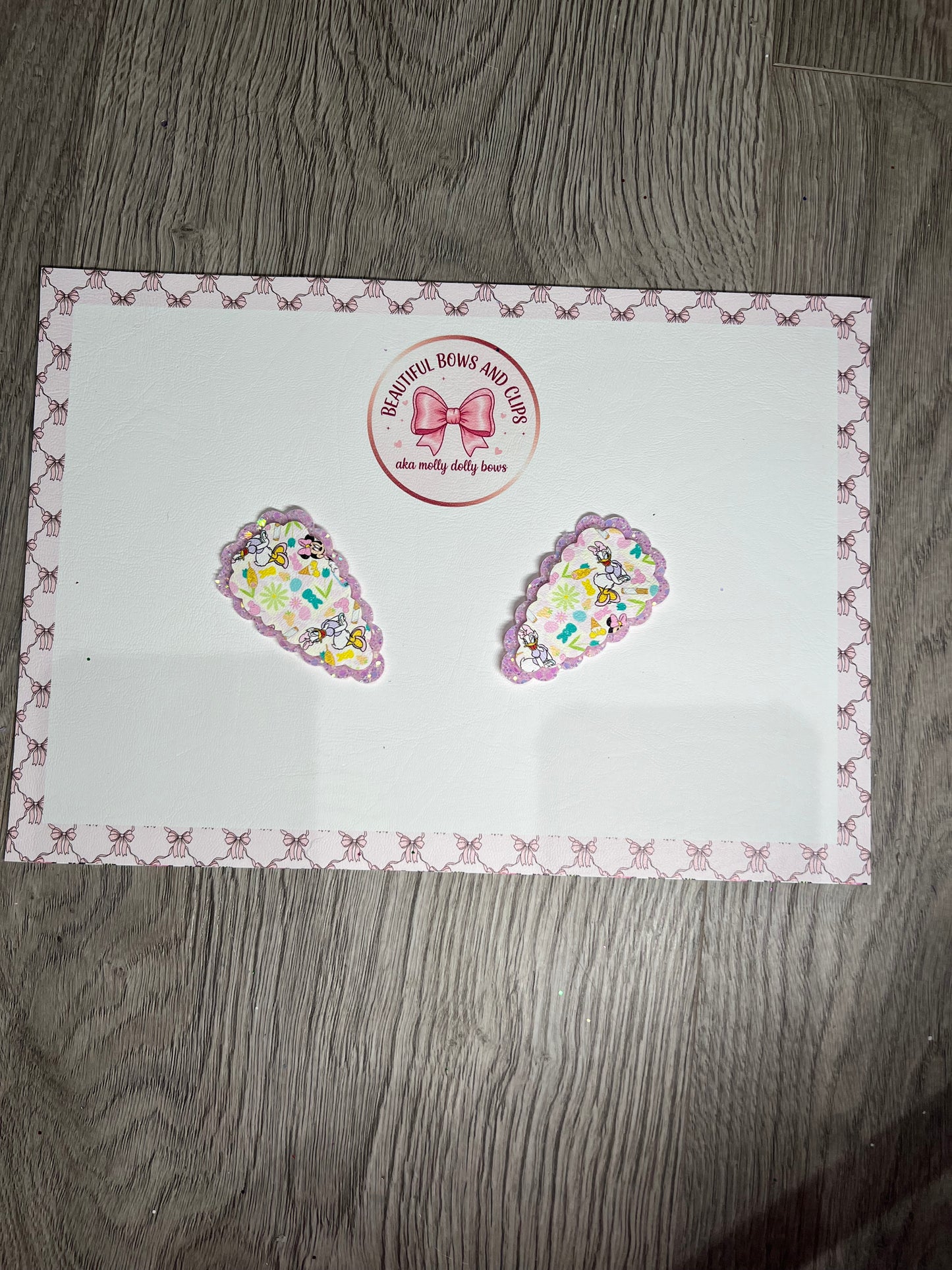 Daisy Easter hair clip set