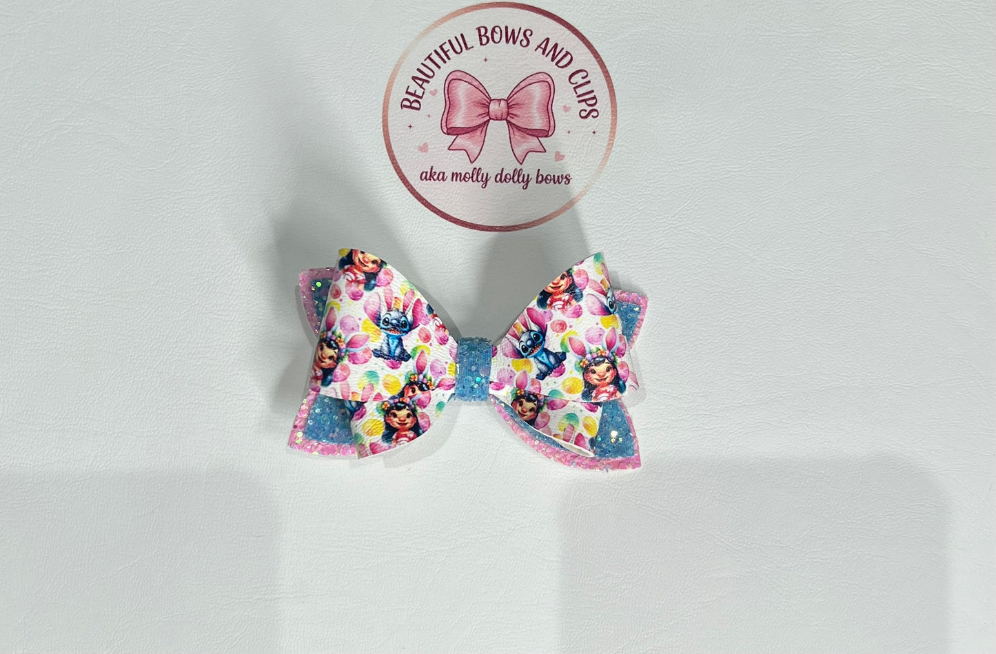 Stitch Easter hair bow