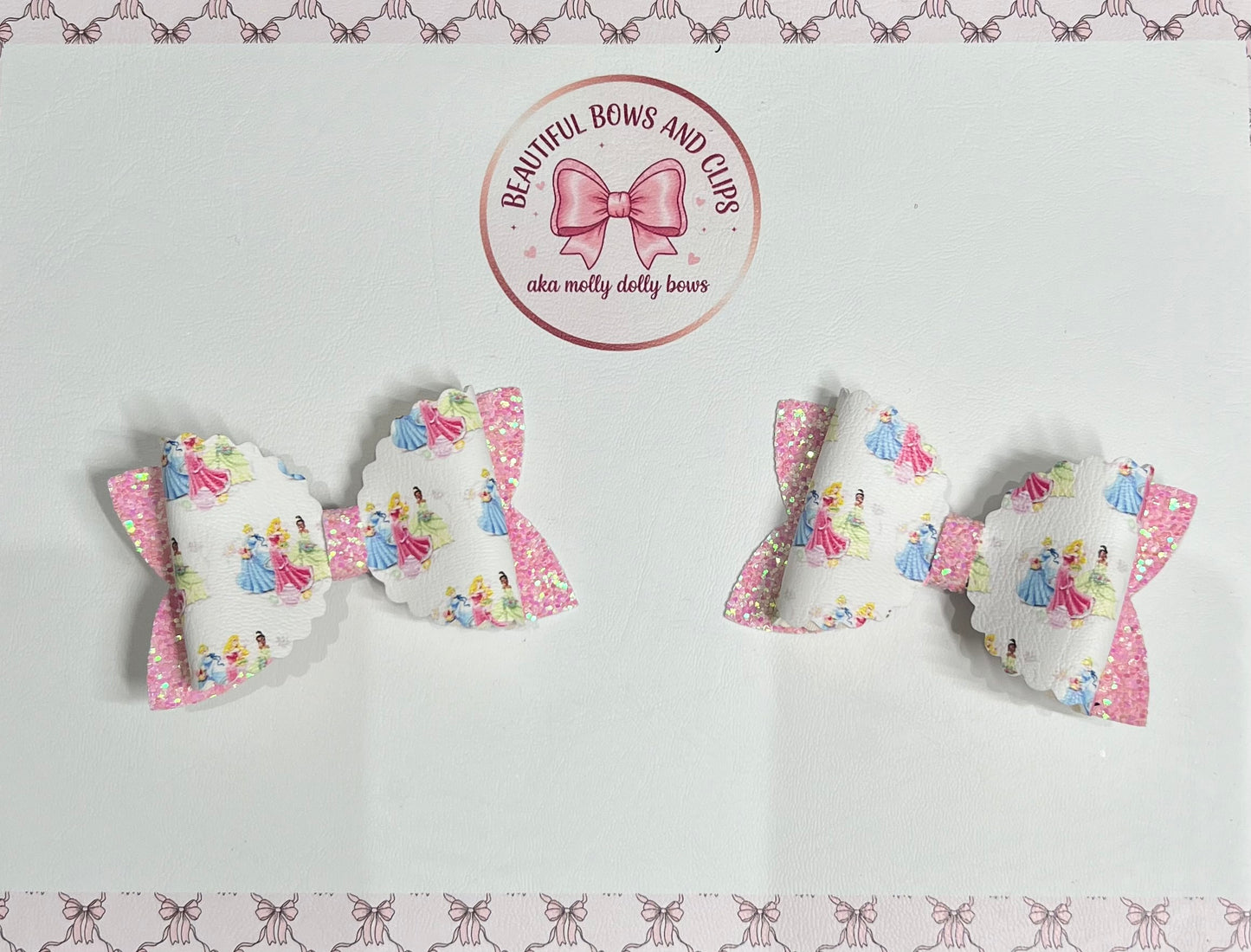 Princess Easter hair bow set