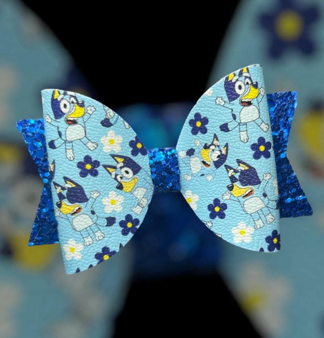 Blue dog bows