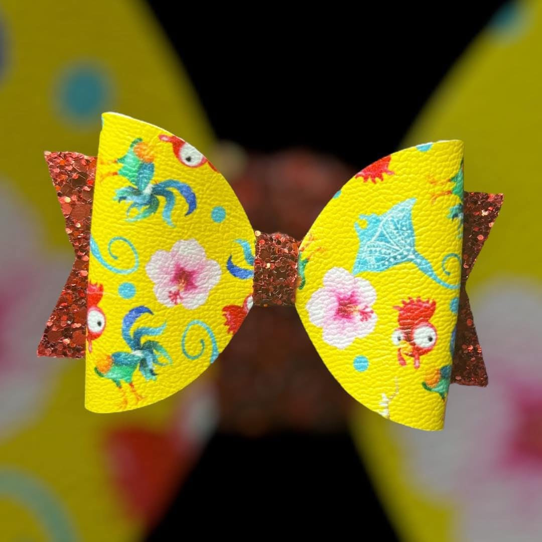 Princess animal friends hair bow