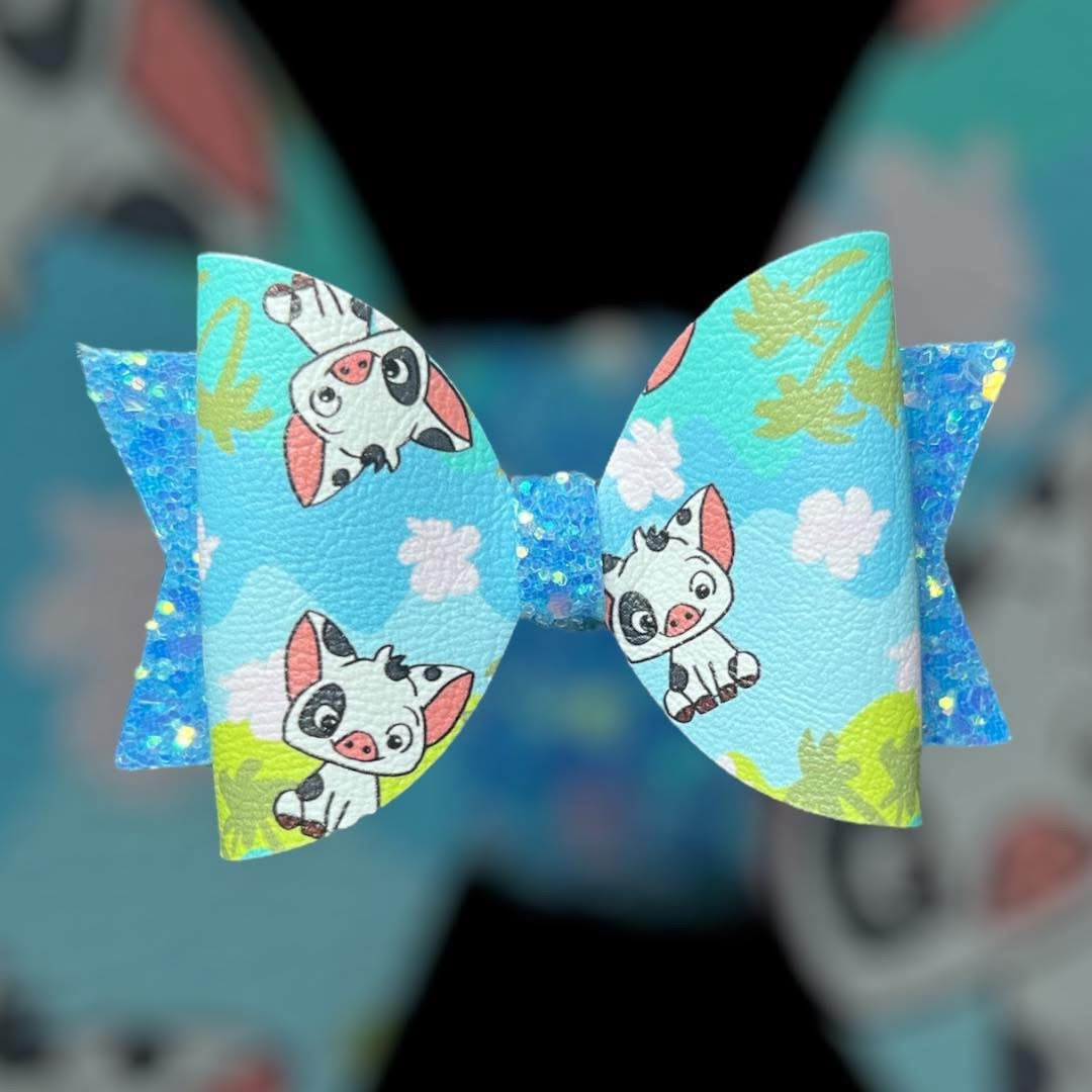 Princess animal friends hair bow