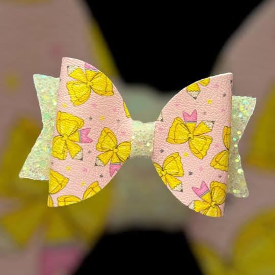 Bow pencils hair bow