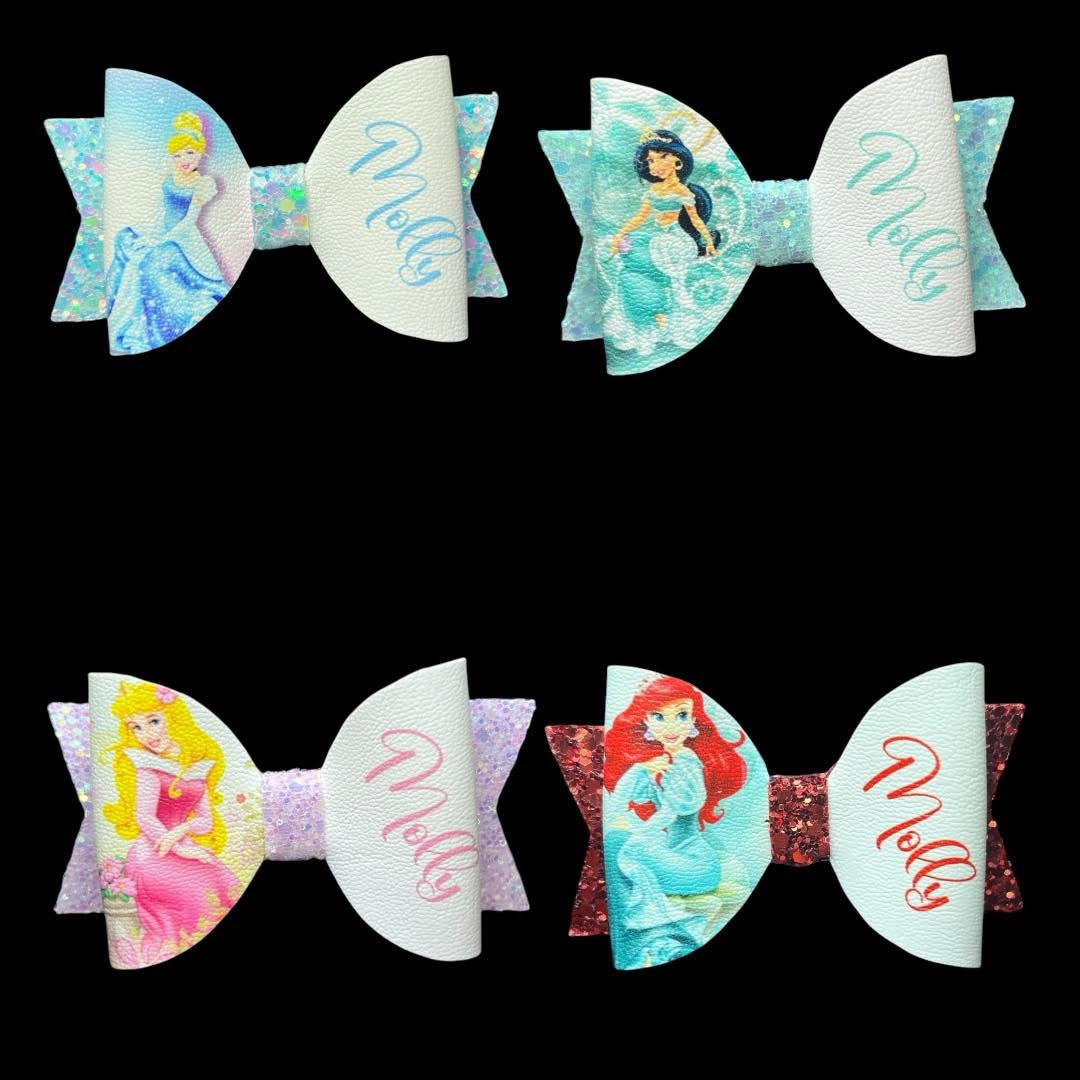 Personalised princess hair bow