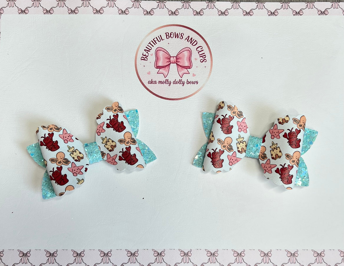 Jelly cat summer hair bow set