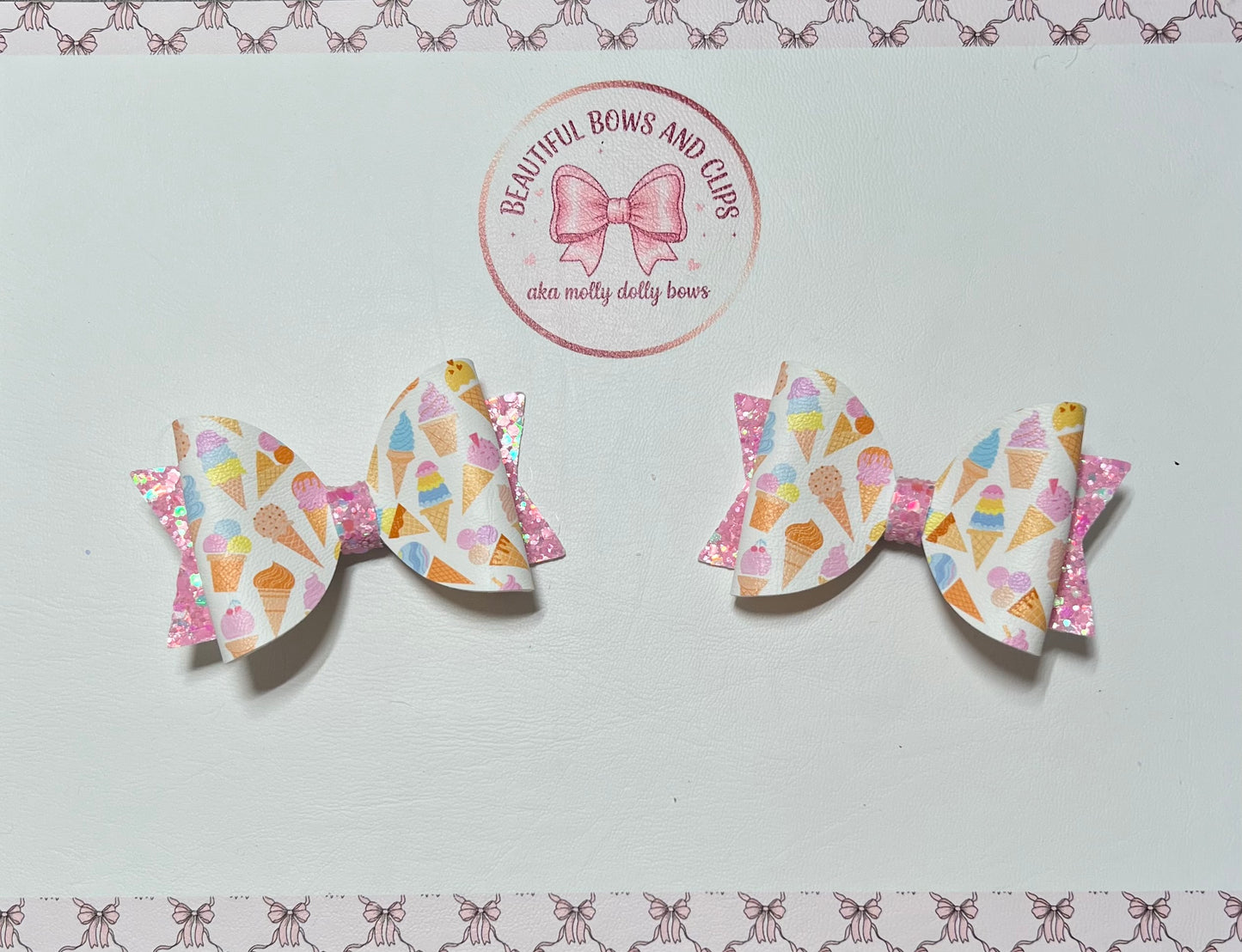 Icecreams hair bow set