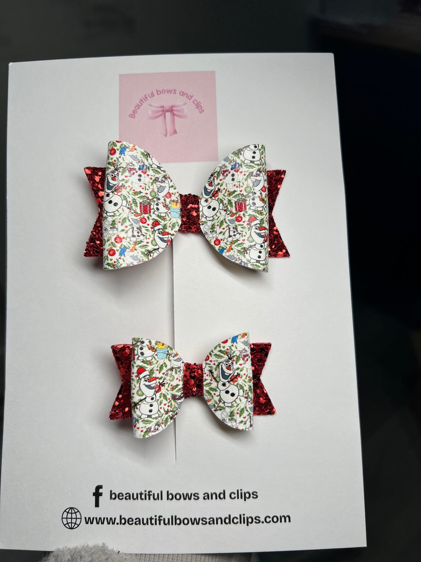 Olaf Xmas bow