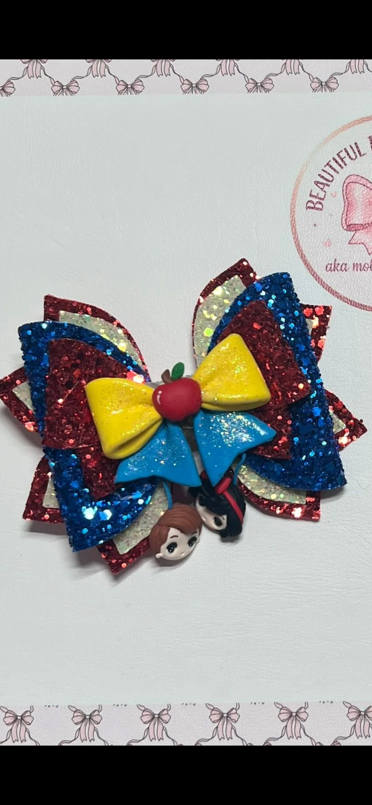 Snow White hair bow