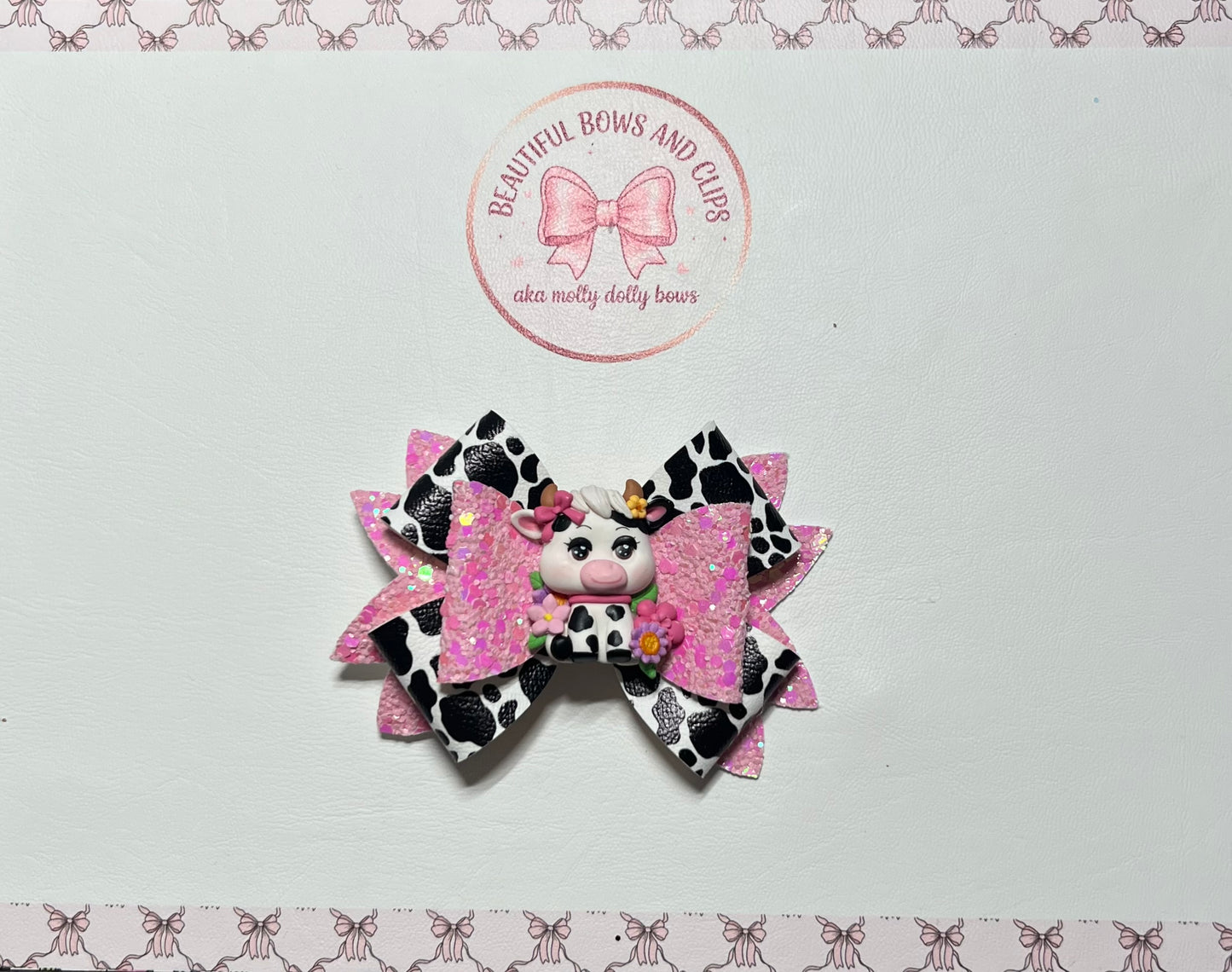 Cow hair bow