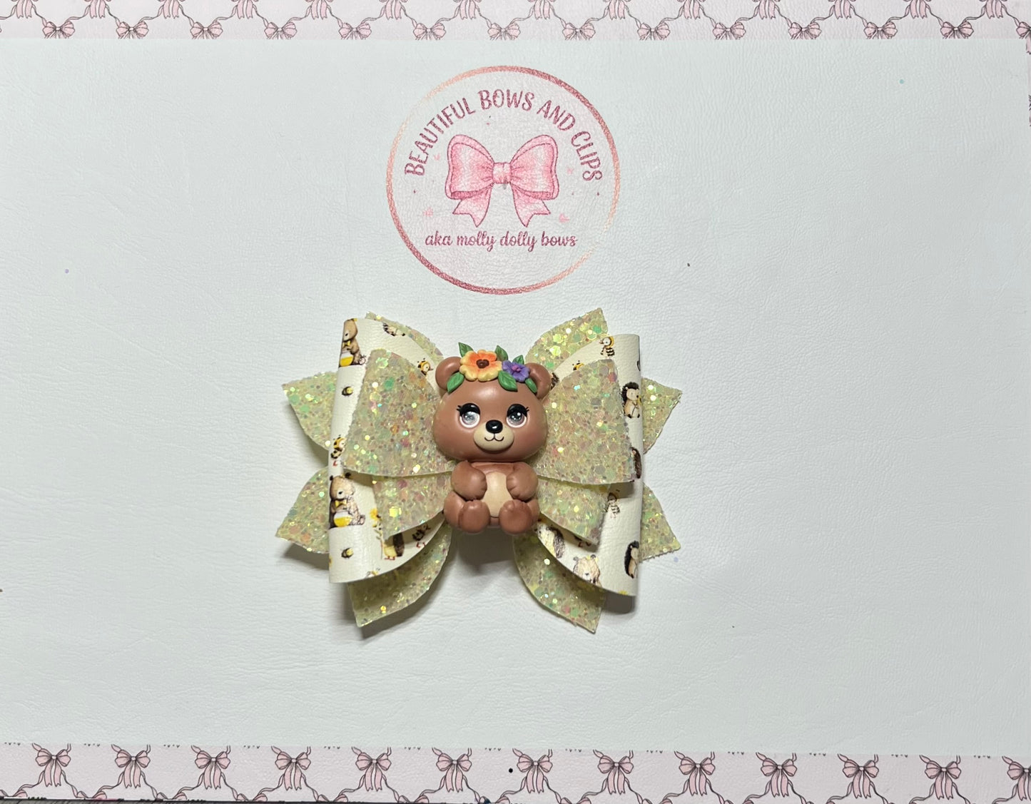 Bear hair bow