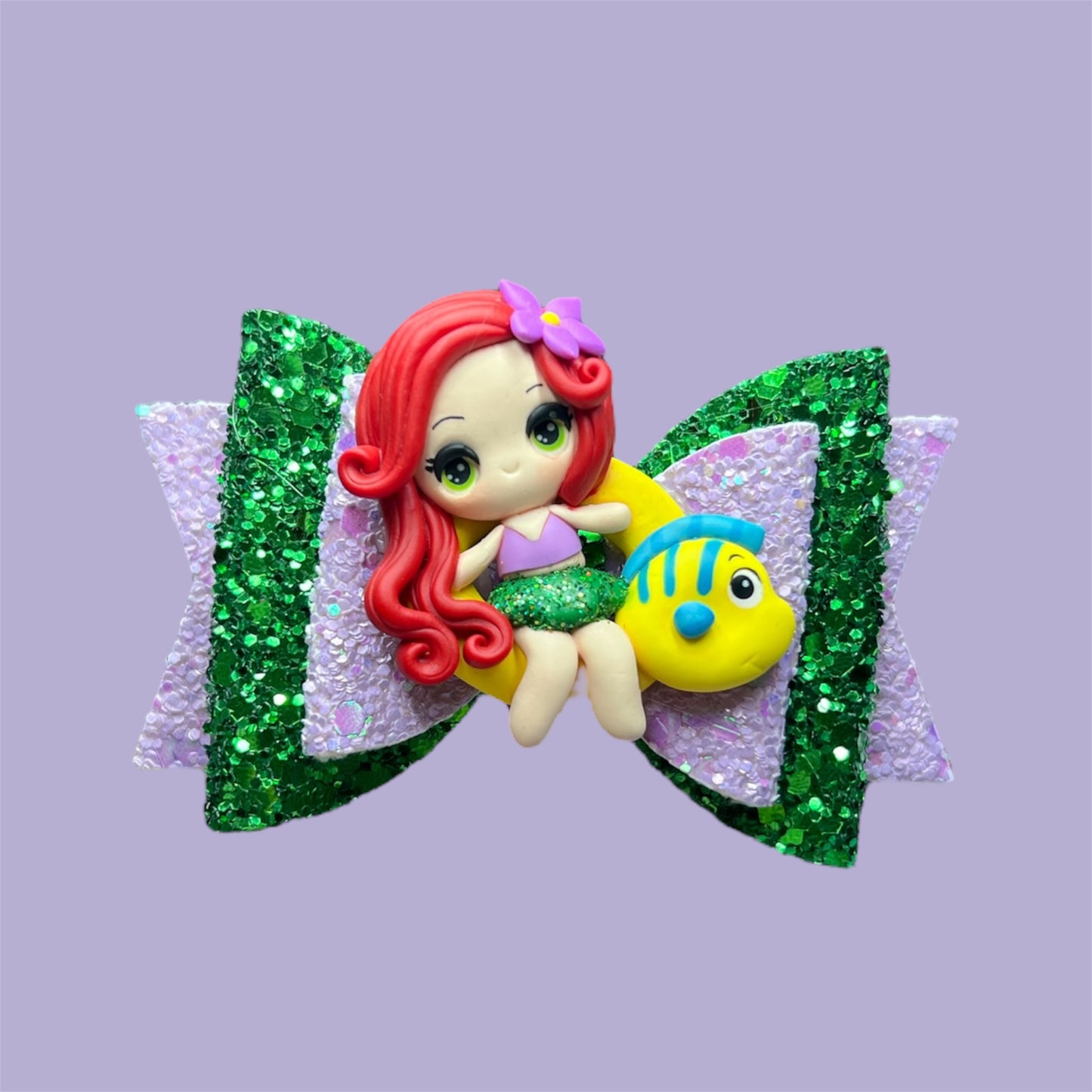 Ariel on float hair bow