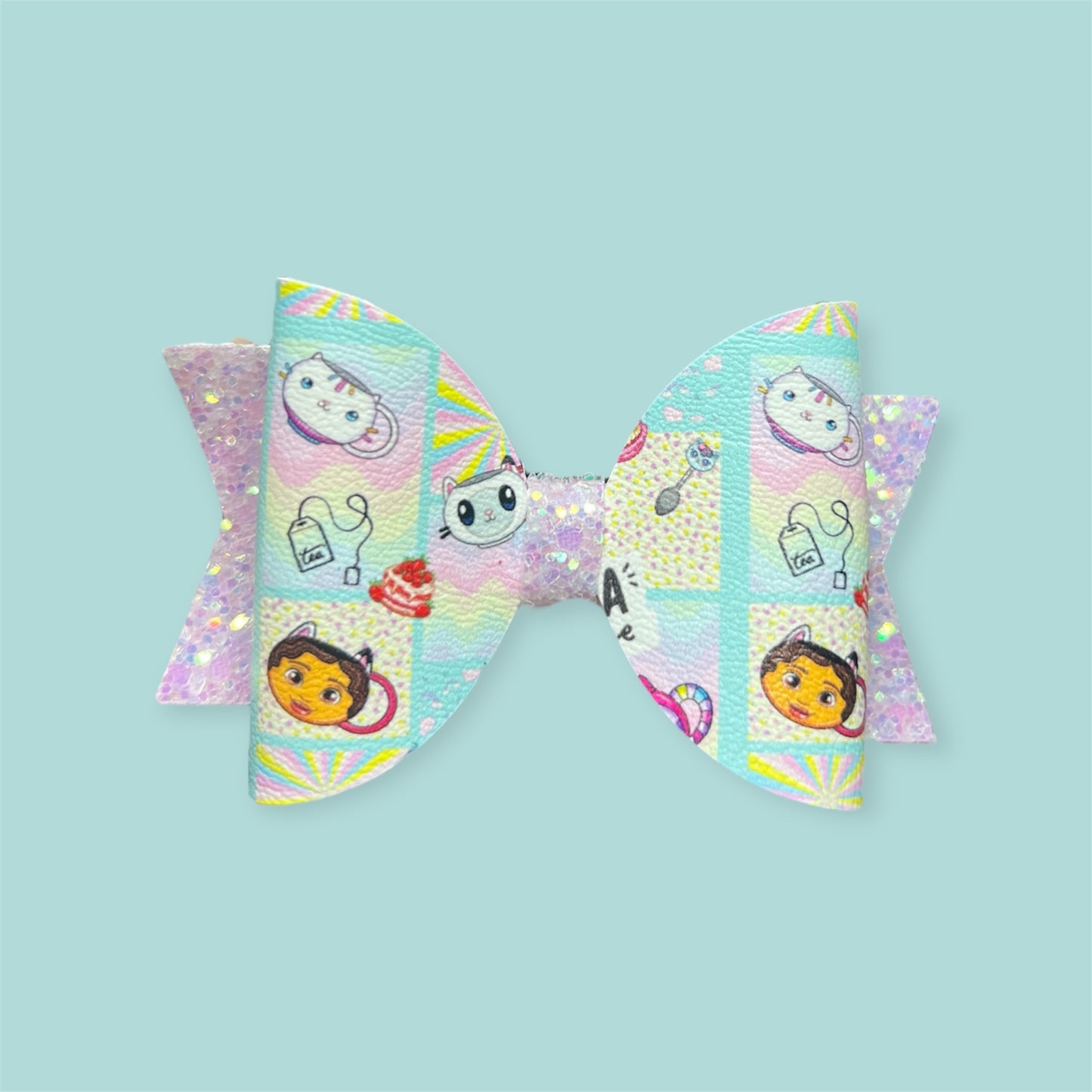 Dollhouse tea party hair bow
