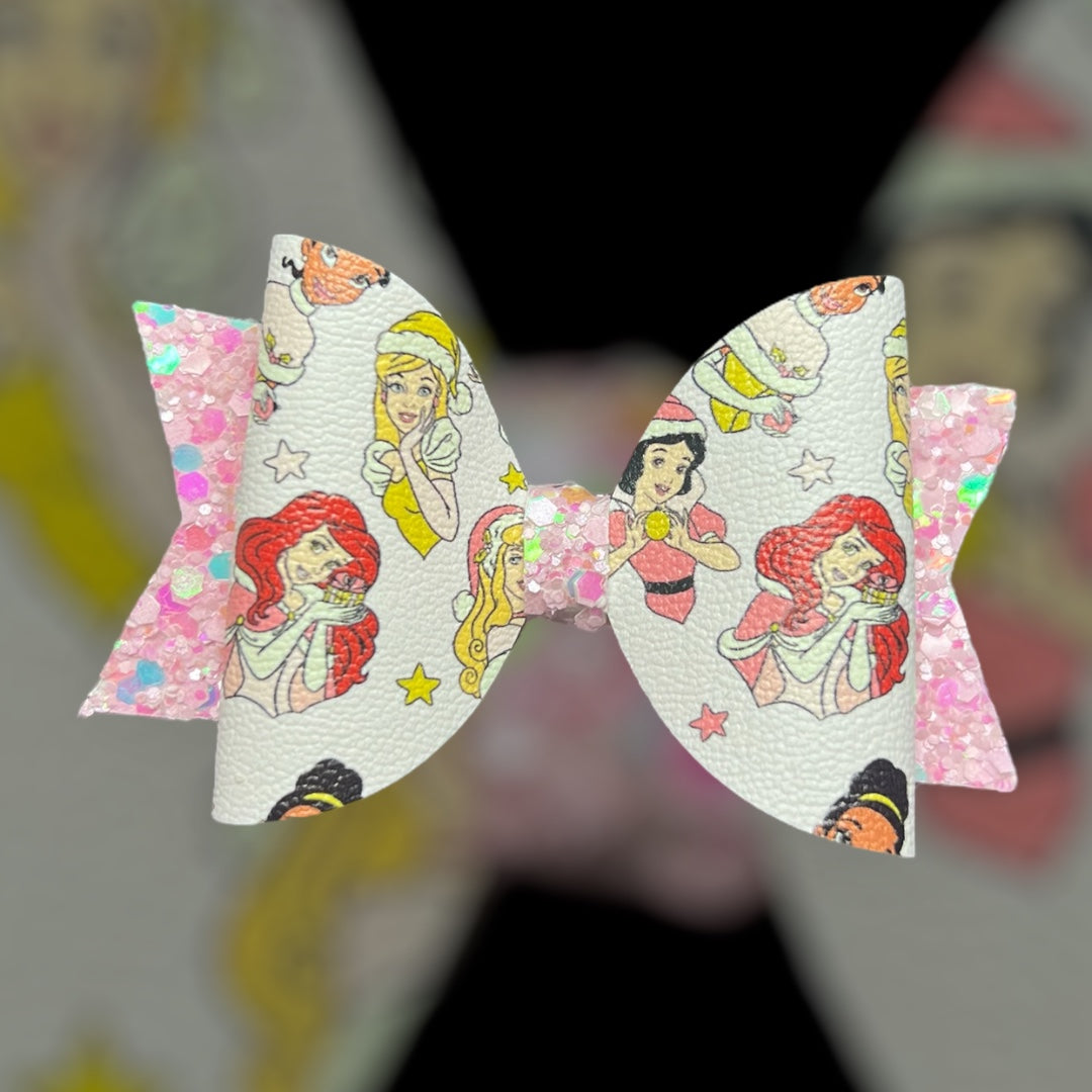 Princess Christmas hair bow