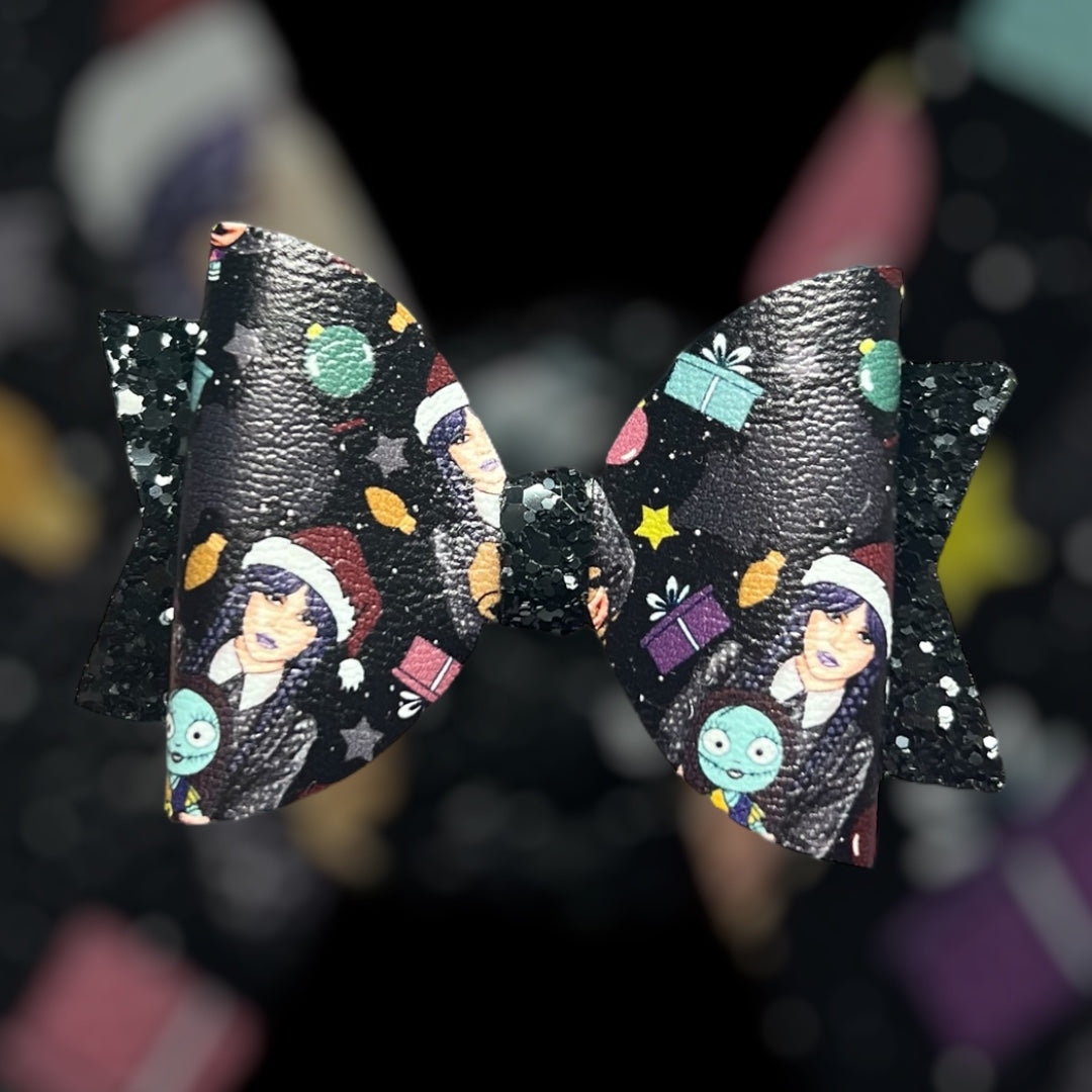 Wednesday Christmas hair bow