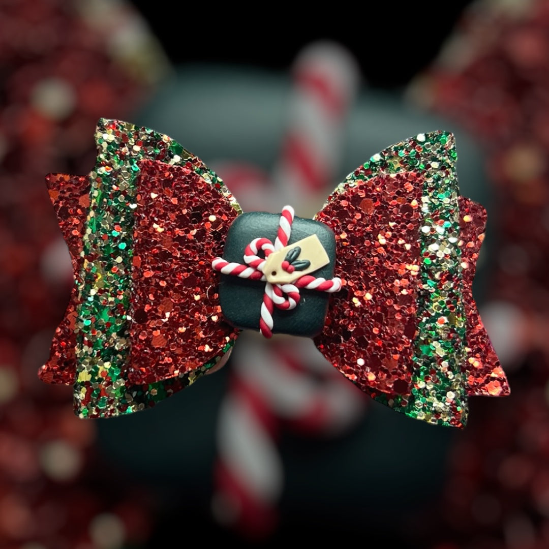 Present hair bow (ONCE GONE ITS GONE)