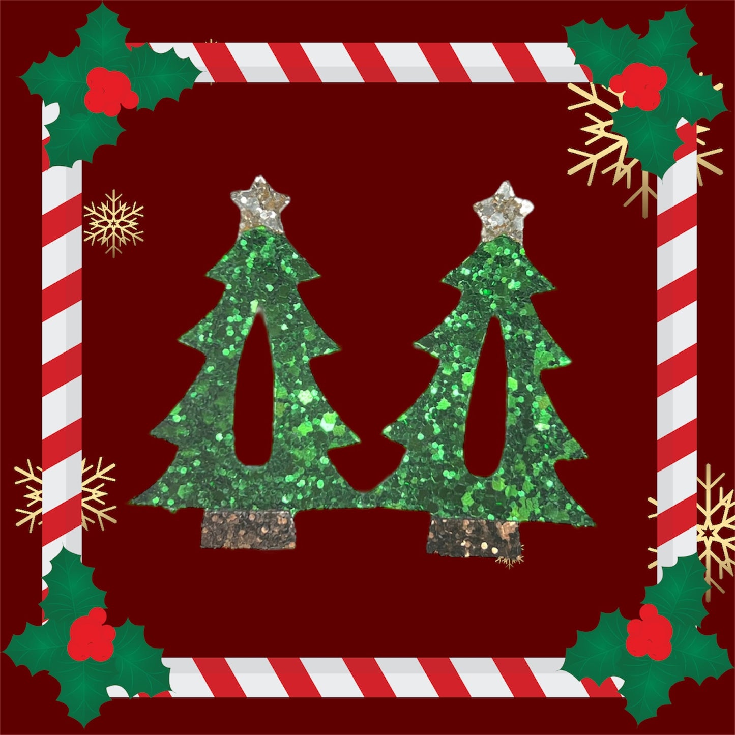 Christmas tree hair slide