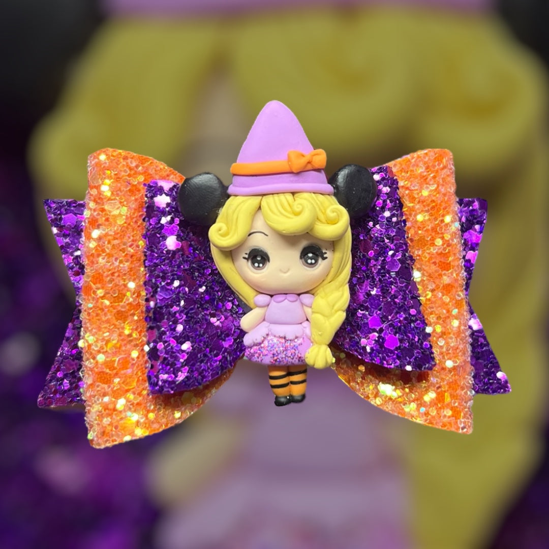 Mouse ear witch hair bow
