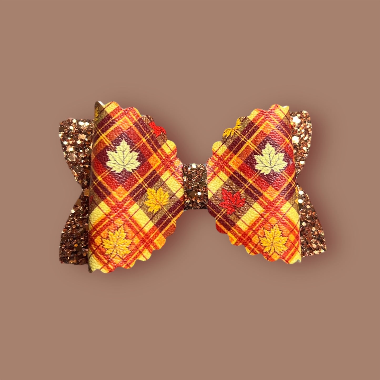 Autumn leaves hair bow