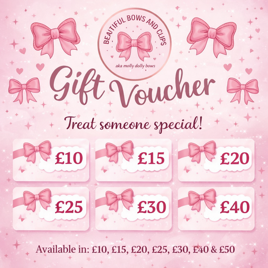 Beautiful bows gift voucher (digital or will arrive with order)