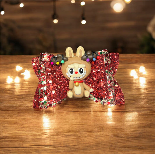 Reindeer labubu hair bow
