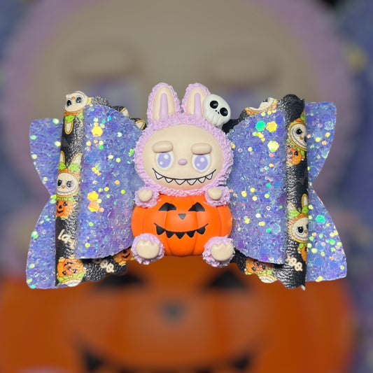 Purple labubu hair bow