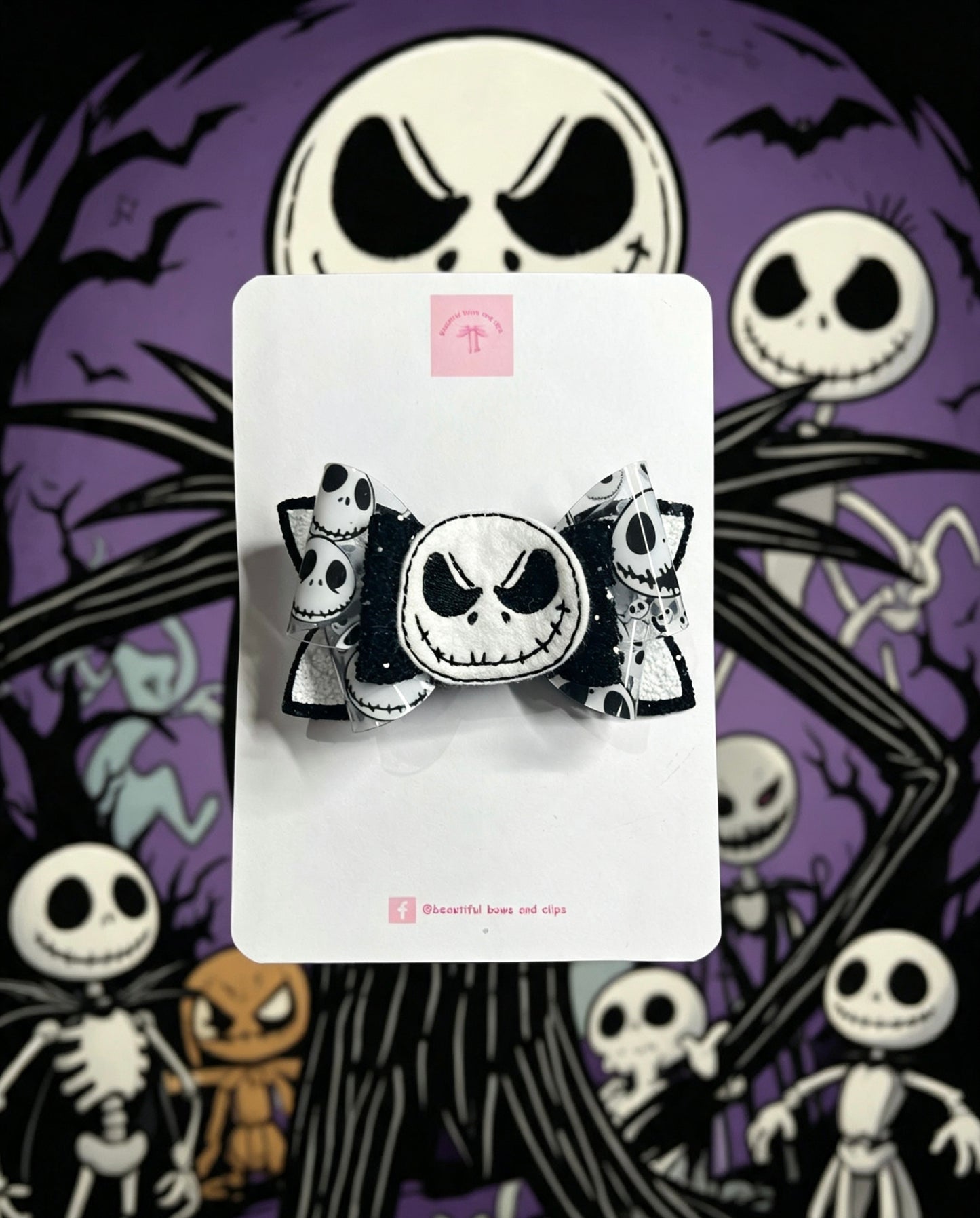 Jack skellington hair bow