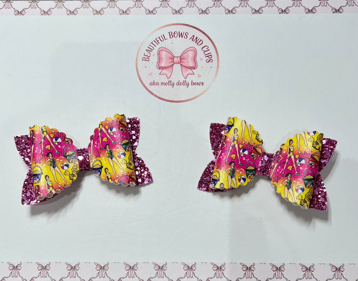 Kpop demon hunters summer hair bow set