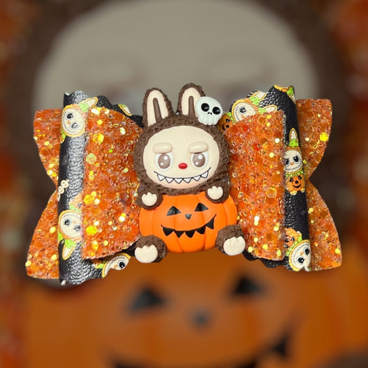 Brown halloween labubu hair bow