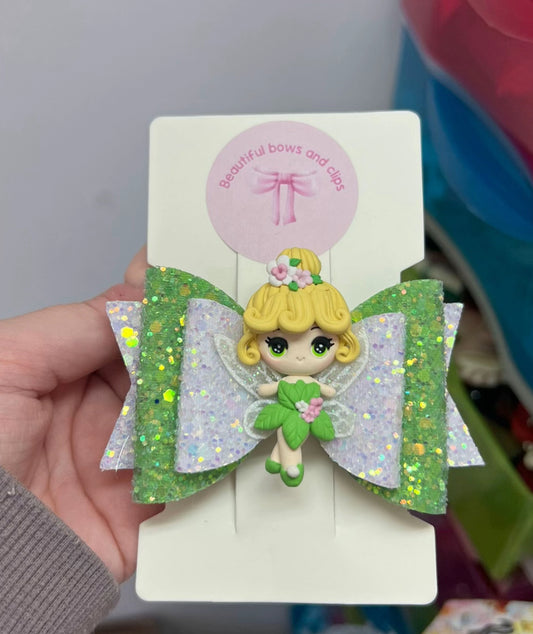 Blonde fairy  hair bow