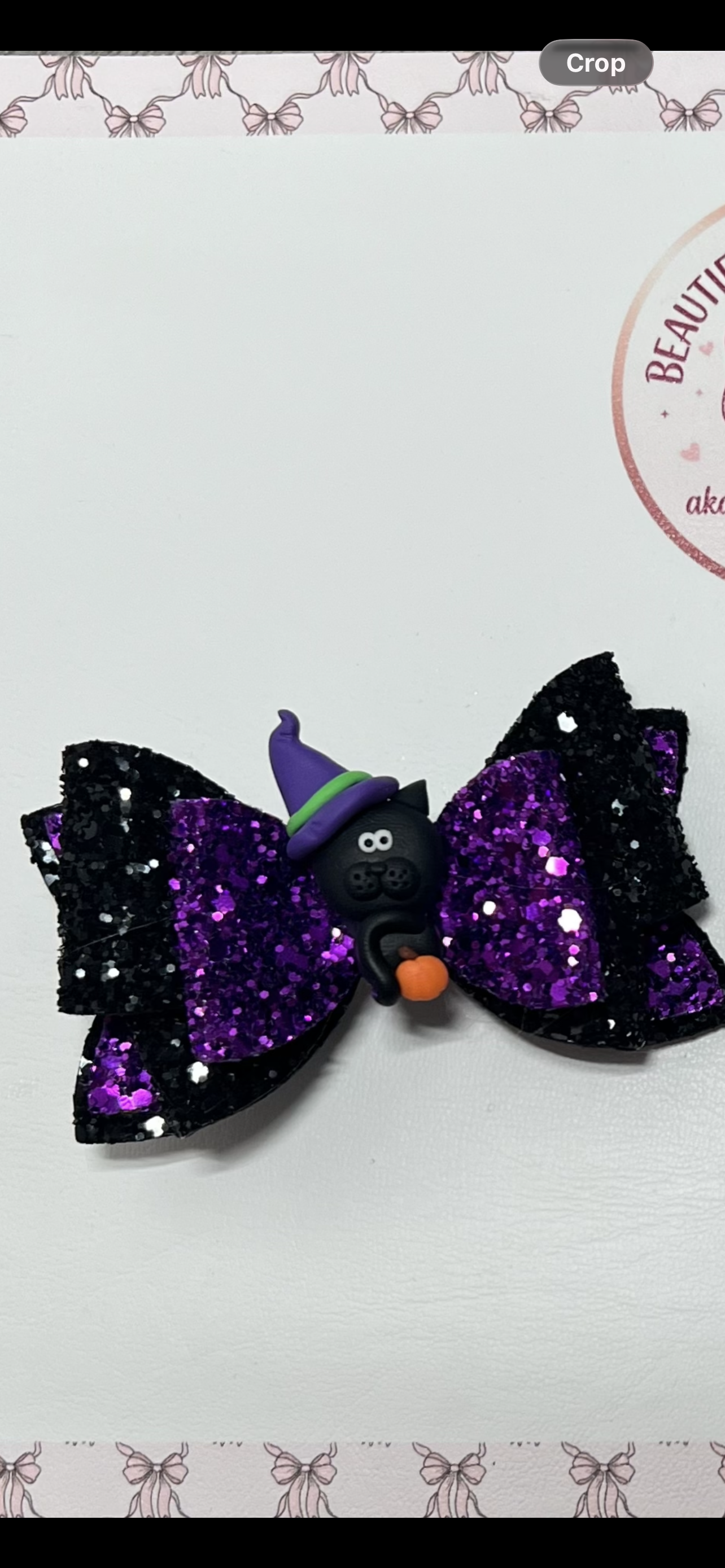 Halloween witch and cat hair bows