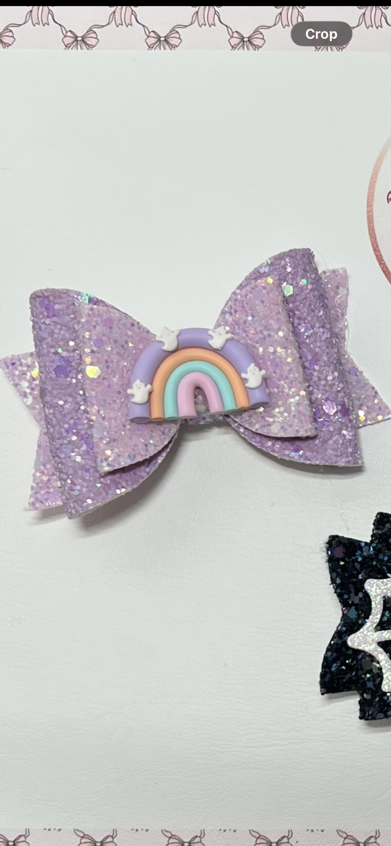 Halloween hair bow rainbow ghost, spider , rainbow bat