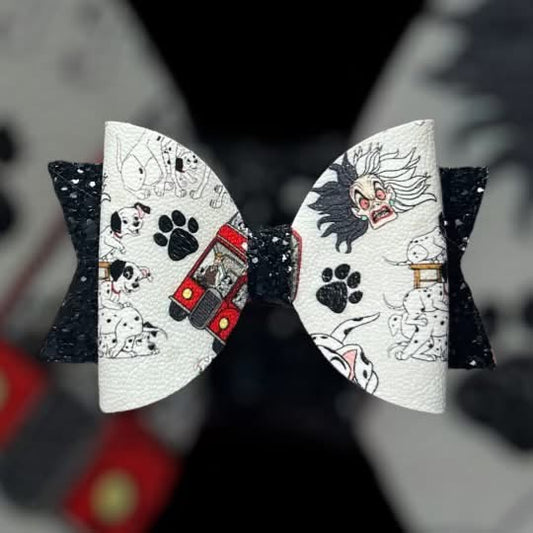 Dalmatian hair bow