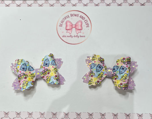 Care Bears school hair bow set