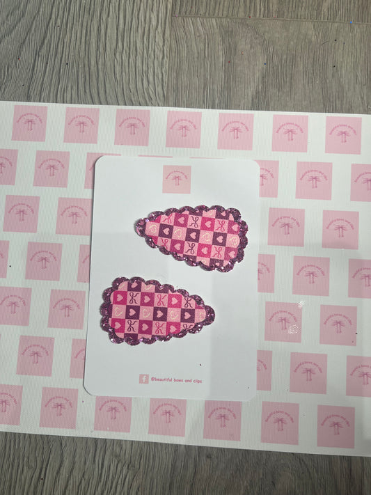 Valentines hearts clip set