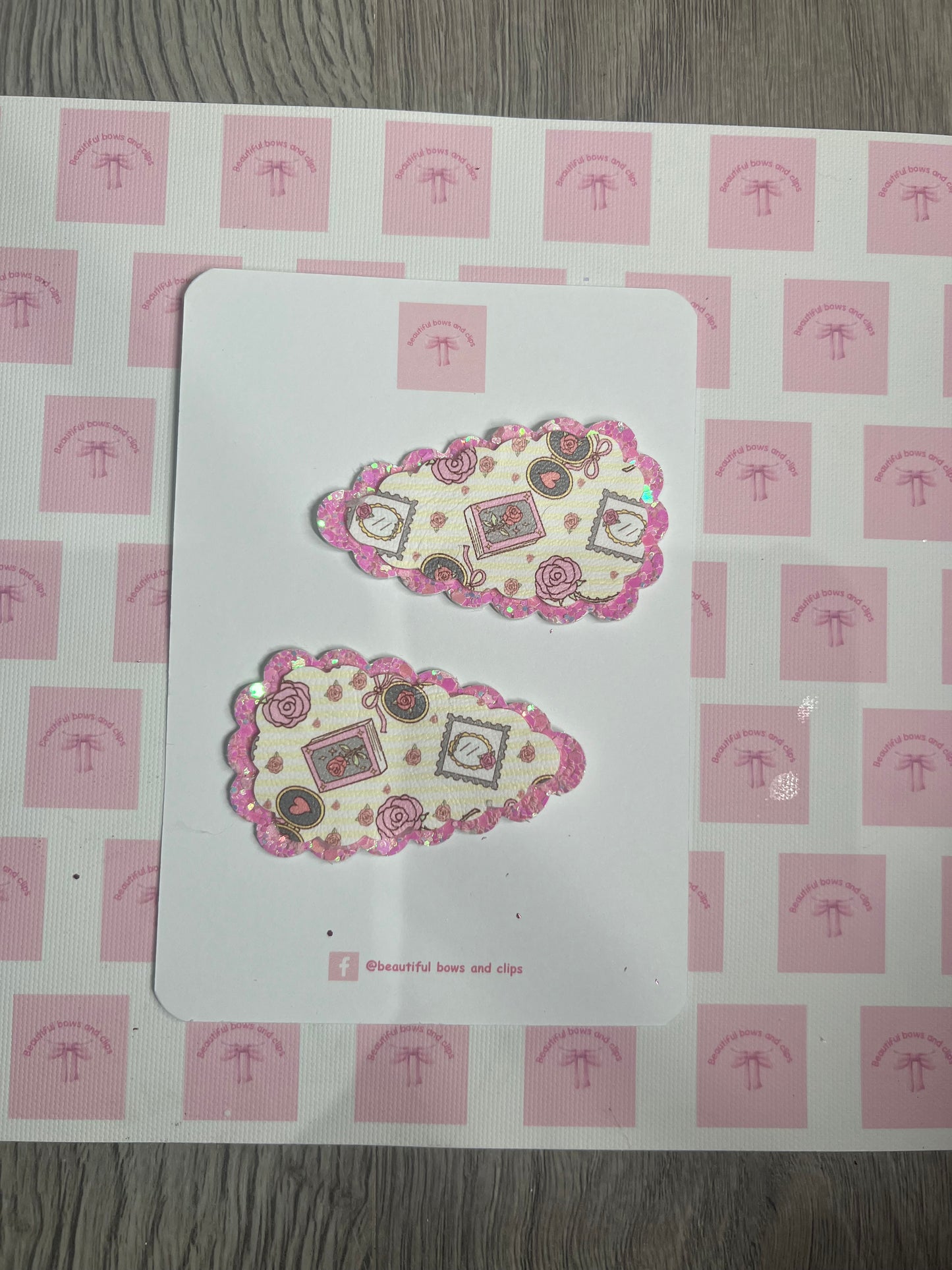 Valentines rose and frames clip set