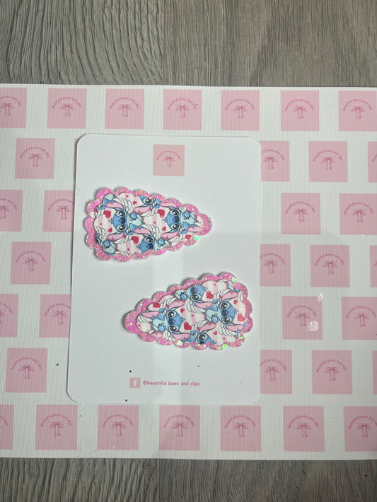 Blue monster valentines clip set