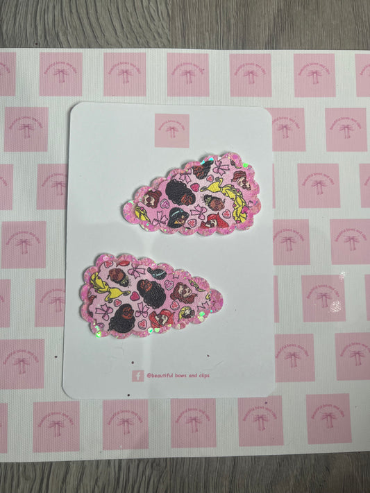 Princess valentines clip set