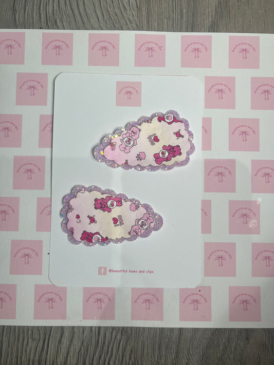 Care Bears valentines clip set