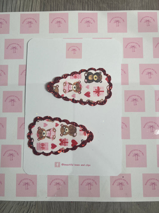 Valentines bears clip set