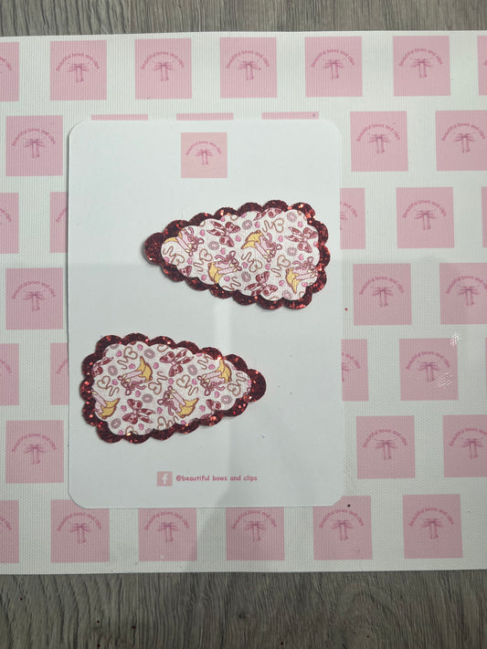 Cow girl valentines set