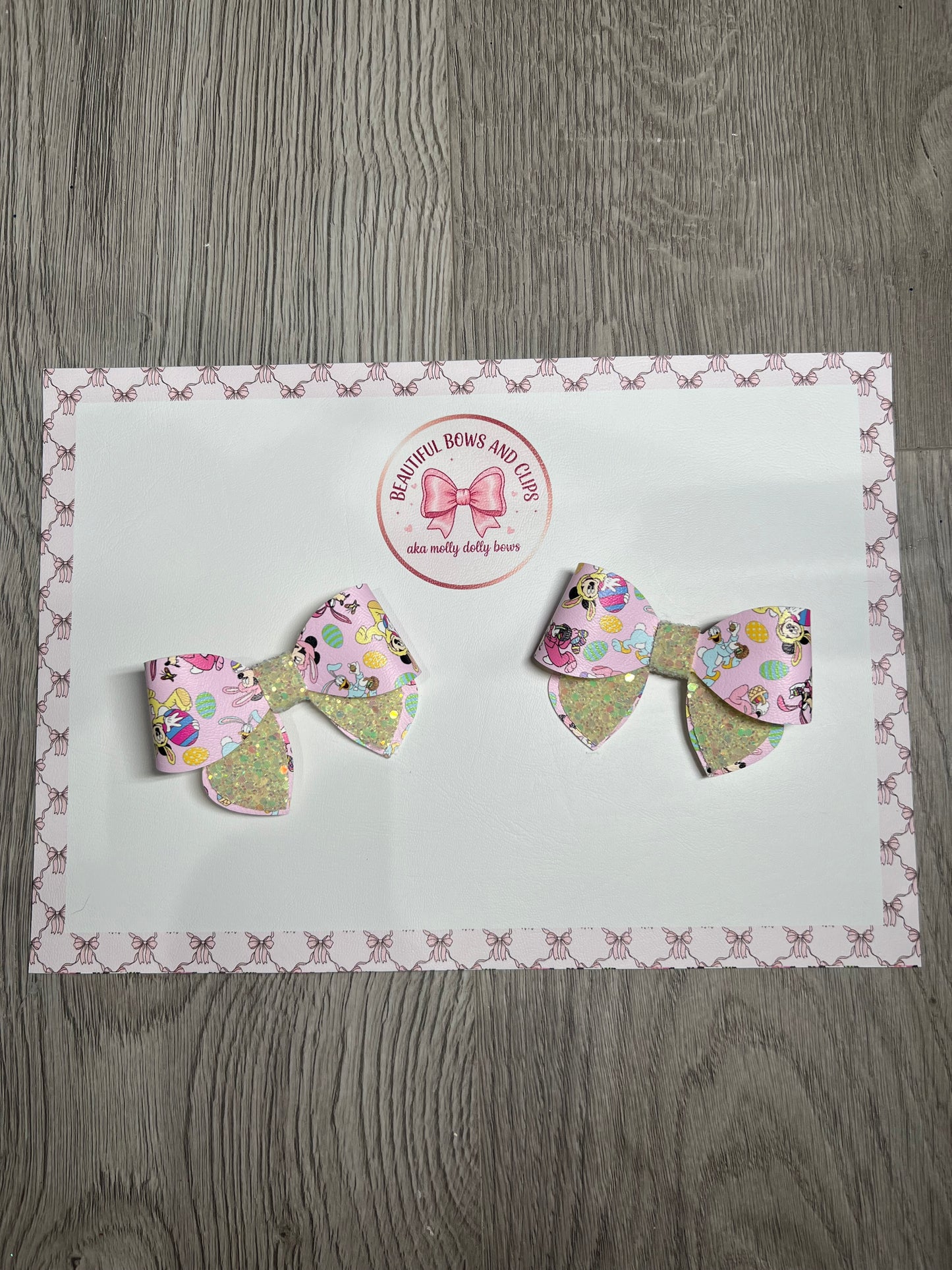 Minnie and friends Easter hair bow set