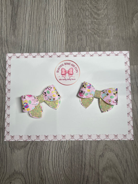Minnie and friends Easter hair bow set