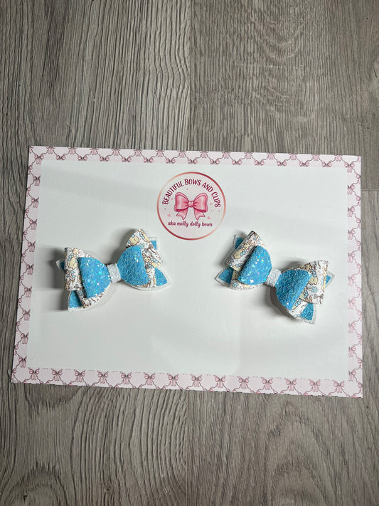 Peter rabbit blue hair bow set